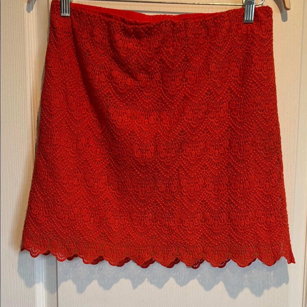 J. Crew Orange A-Line Mini Skirt for Cocktail - Picture 3 of 5